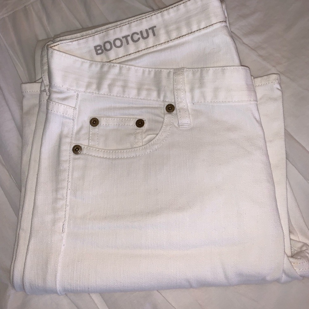 J Crew 29 white bootcut Jean
